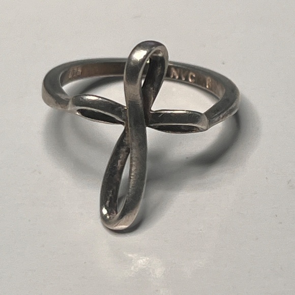 NVC Nataliya V Collister Sterling Silver 925 Infinity Cross Ring - SZ 6 - Picture 10 of 12